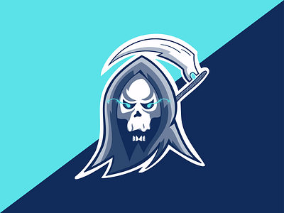 Esport/Mascot Logo. Grim Reaper with Scythe~