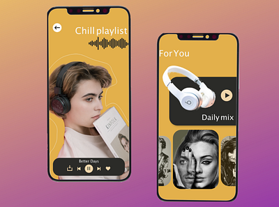 Music app app design ui