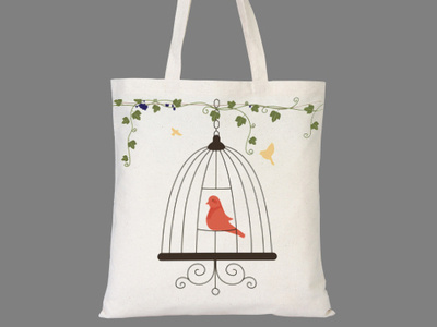 Birds bez çanta dizayn moda moda illüstrasyonu pamuk promosyon promotional design sırt çantası vektör yaratıcı çanta tasarımı örnekleme