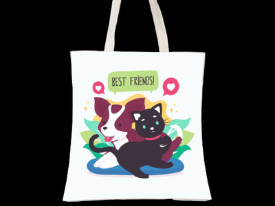 Best Friends bez çanta cottonbag dizayn logo moda moda illüstrasyonu pamuk photoshop sırt çantası çanta tasarımı örnekleme