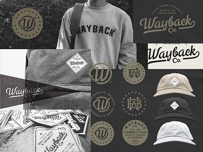 Wayback Co. Branding 2020 apparel badge design branding design identity design logo logo design vector