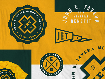 JET Memorial Benefit Logo Explore badge design badge logo benefit branding graphic design logo vector