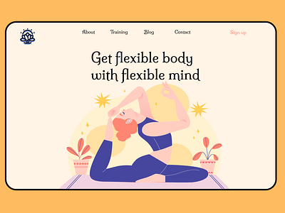Landing Page for yoga website figma freepik illustration uidesign webdesign yoga