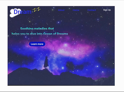 Landing Page for Meditation Melodies Application calm dailyui figma freepik logo uidesign