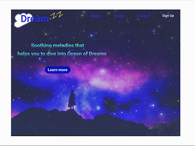 Landing Page for Meditation Melodies Application