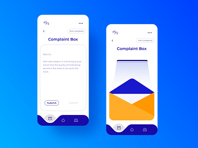 Mes-Complaint app app design concept app design envelope illustration message ui ux vector