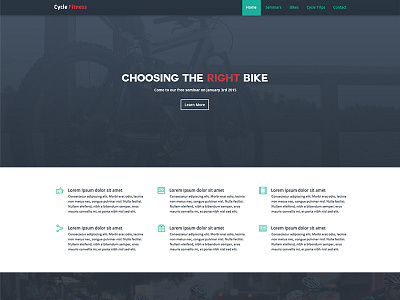 Cycle Fitness Website bootstrap coding live web site website design