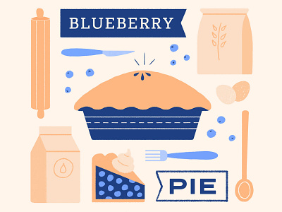 Blueberry pie 🥧 cooking food illustration ingredients pie recipe