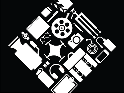 Video-themed T-shirt graphic design film graphic icons shirt video