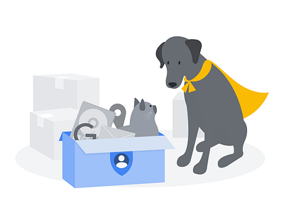 You need a valid reason to access user data! cat data dog illustration privacy security