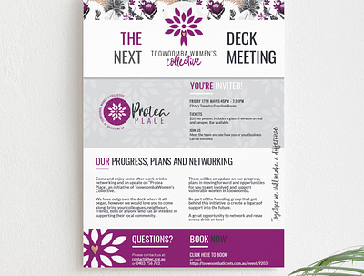 Toowoomba Women's Collective Invitation community design grant krush design co protea place toowoomba womens collective