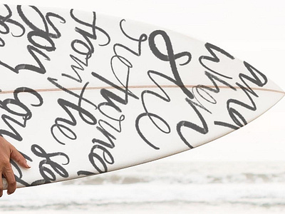 Salt Alley beach handlettered krush design co lettering salt alley surf surfboard