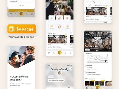 Beerbel 🍻 app branding design logo ui ux