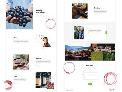 Layout for a consulting and distribution company for winemakers branding minimal typography ui web webdesig wine