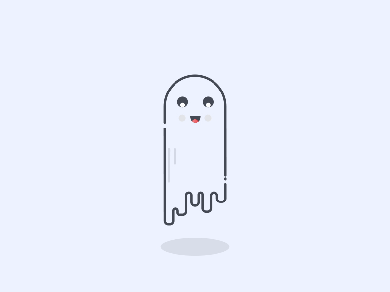 A cute ghost animation cute cute ghost ghost idle idle state illustration logo lottie