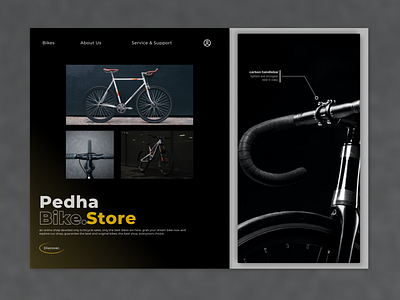 Pedha Bike Store app bike design ui ux web