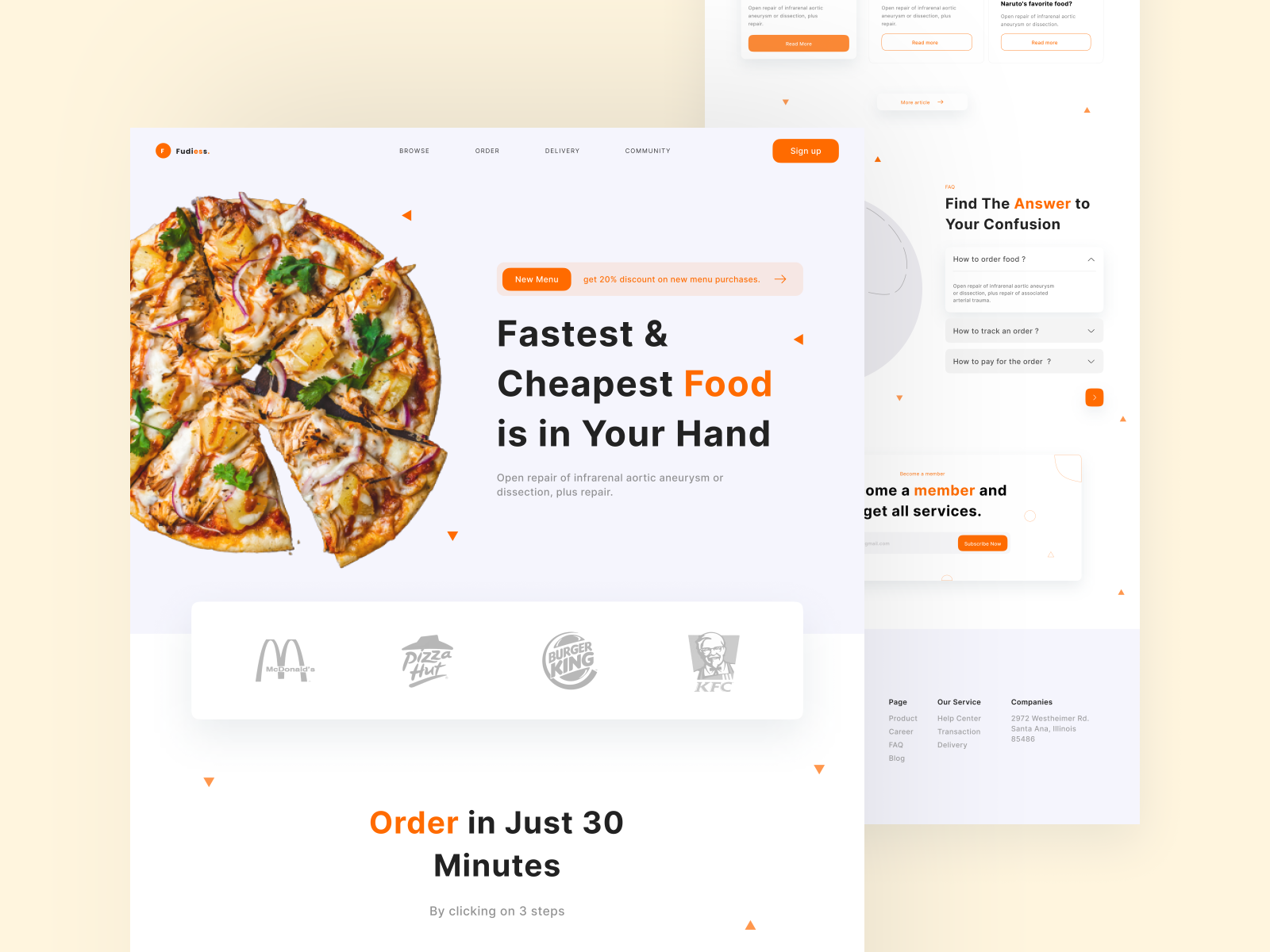 Fudiess - Food delivery by Tegar Putra for Agensip UI UX Agency on Dribbble