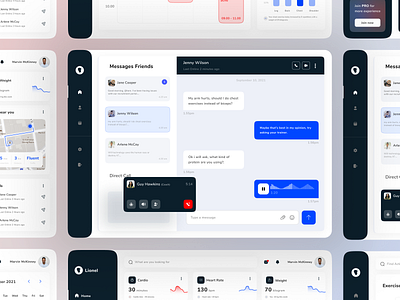 Lionel - Fitness Dashboard app body body fat card cardio coach dashboard design dumbell fat fit fitness gym health heart rate stats ui ui design ux ux design