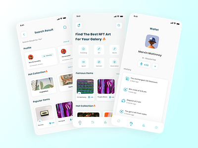 Noce - Dashboard, Wallet & search app art auction bidding bitcoin crypto cryptocurrency currency eth ethereum illustration mobile music nft sport token ui ui app uiux ux