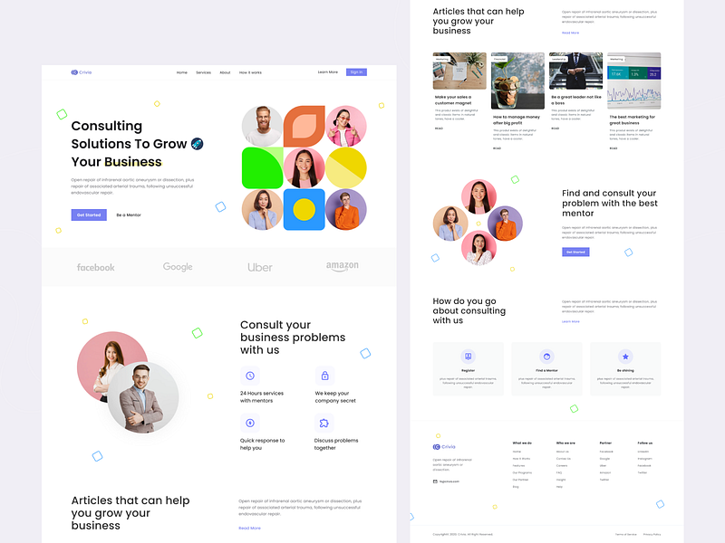 Crivia - Business Consultation by Tegar Putra on Dribbble