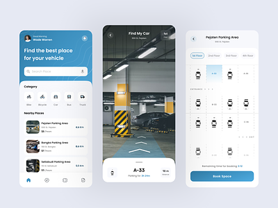 Markeer - Parking Mobile App app book booking car park clean design find parking maps minimal mobile mobile app park park app parking parking app parking lot parking space ui ux