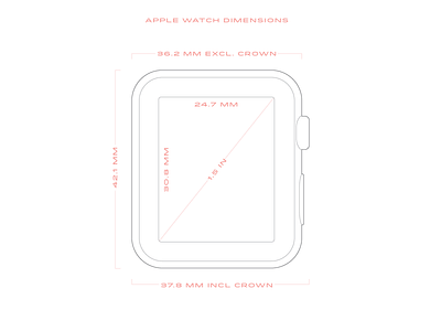 Apple Watch Dimensions apple applewatch design diagram dimensions ux watch