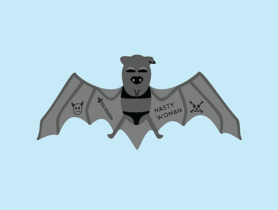 bat bitch bat halloween illustration illustrator vampire