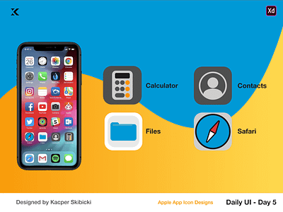 Daily UI 5 — Apple App Icons app app icon apple apple app icon colourful dailyui dailyui 001 dailyuichallenge dribbble flat icon kacper kacper skibicki kacperdzn swoosh ui ux