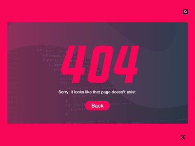 Daily UI 8 - 404 Page 404 page 404 web app clean colourful design error error page icon kacper kacper skibicki kacperdzn minimal pink purple simple ui ux web web page