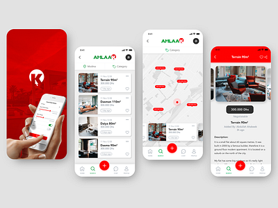 Amlaak App app appdesign appdesigner application ui design mobile app mobile app design real estate app realestate ui uidesign ux uxdesign uxui