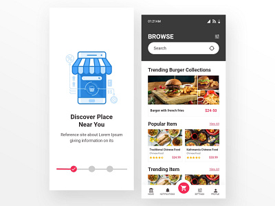 FoodNight restaurant app home and info page app design app ui app ui design best ui blog food app food app ui home page restaurant restaurant app ux design