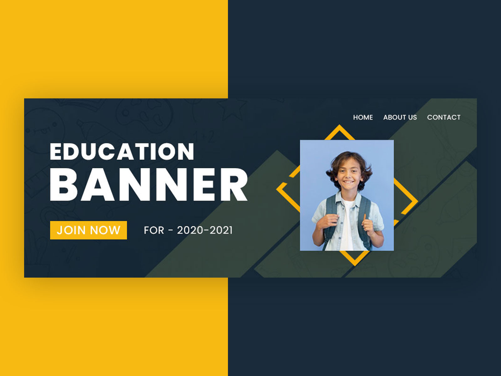 Education web banner design by Md Sajib Hossain on Dribbble