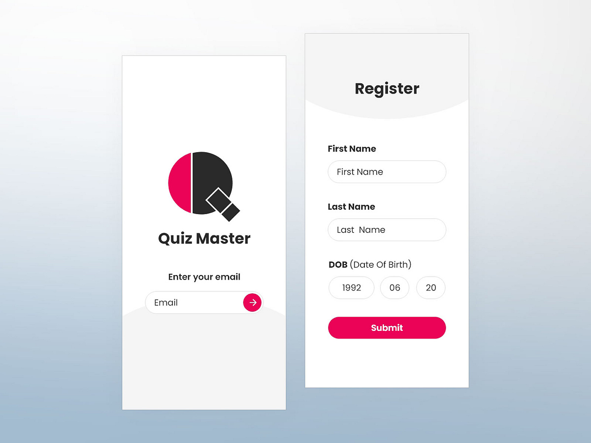 Quiz App UI Design by Md Sajib Hossain on Dribbble