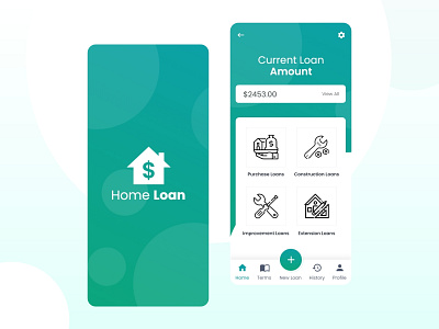 Home loan app ui design
