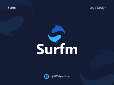 Surfm Crypto Blockchain - S Logo Brand Identity Design