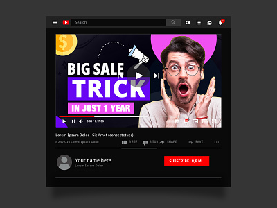 SEO | Marketing Channel Youtube Thumbnail Design seo banner
