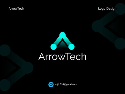 ArrowTech | Tech | A letter mark | Modern logo design a icon a letter mark a logo a logo idea arrow arrow logo green logo design idea logo idea modern logo tech tech brand logo tech logo techno technology logo