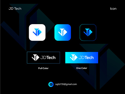 JD Tech | Tech Logo | Brand Identity | Logo and Icon Design
