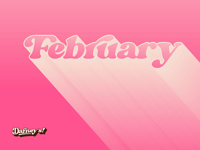 February Type Design dafneys! illustration pink typography vector