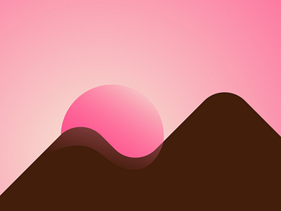 Sweet Sunrise dafneys! illustration landscape pink