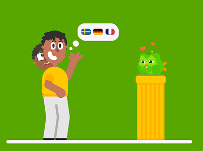 Duolingo Character Illustration duolingo illustration