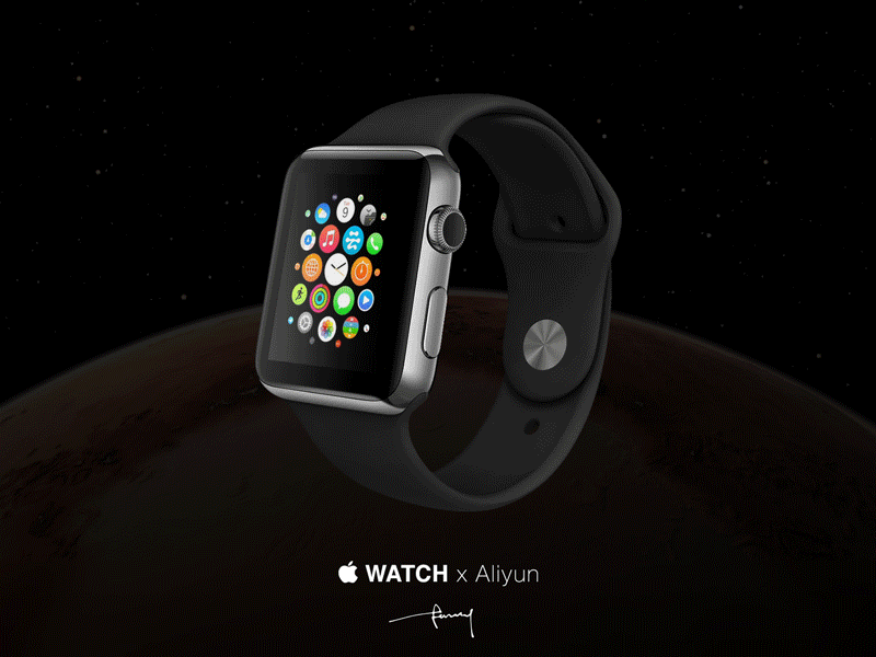 Apple Watch x Aliyun alibaba apple cloud data gif watch