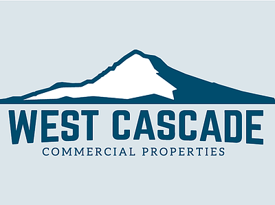 West Cascade Commercial Properties branding flat logo vector