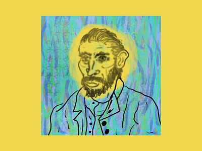Giallo Van Gogh art artist design digital digitalart drawing editorial illustration magazine portrait van gogh vincent van gogh yellow