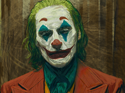 Joker batman dc dcomics design digital digitalart drawing editor editorial illustration joaquin phoenix joker magazine movie movieart the joker