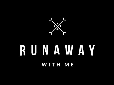 Runaway With Me black and white design lettering quote retro runaway with me saying type typeset typography vintage