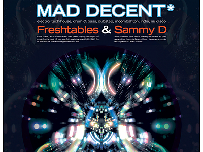 MAD DECENT - monthly DJ night event poster chris toms djs event event branding freshtables mad decent poster poster art poster design posters