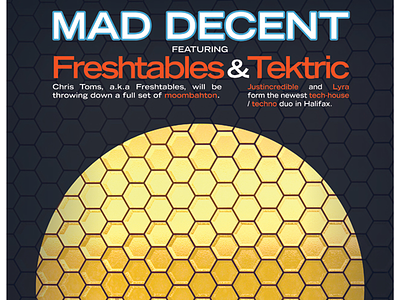 MAD DECENT - monthly DJ night event poster chris toms djs event event branding freshtables poster poster art poster design posters