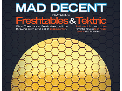 MAD DECENT - monthly DJ night event poster chris toms djs event event branding freshtables poster poster art poster design posters