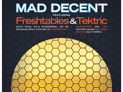 MAD DECENT - monthly DJ night event poster